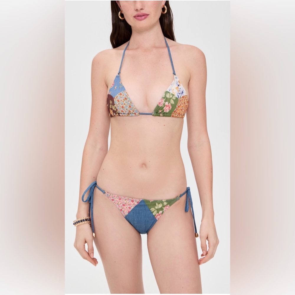 Zimmermann Lucky Cotton Mini Triangle Bikini